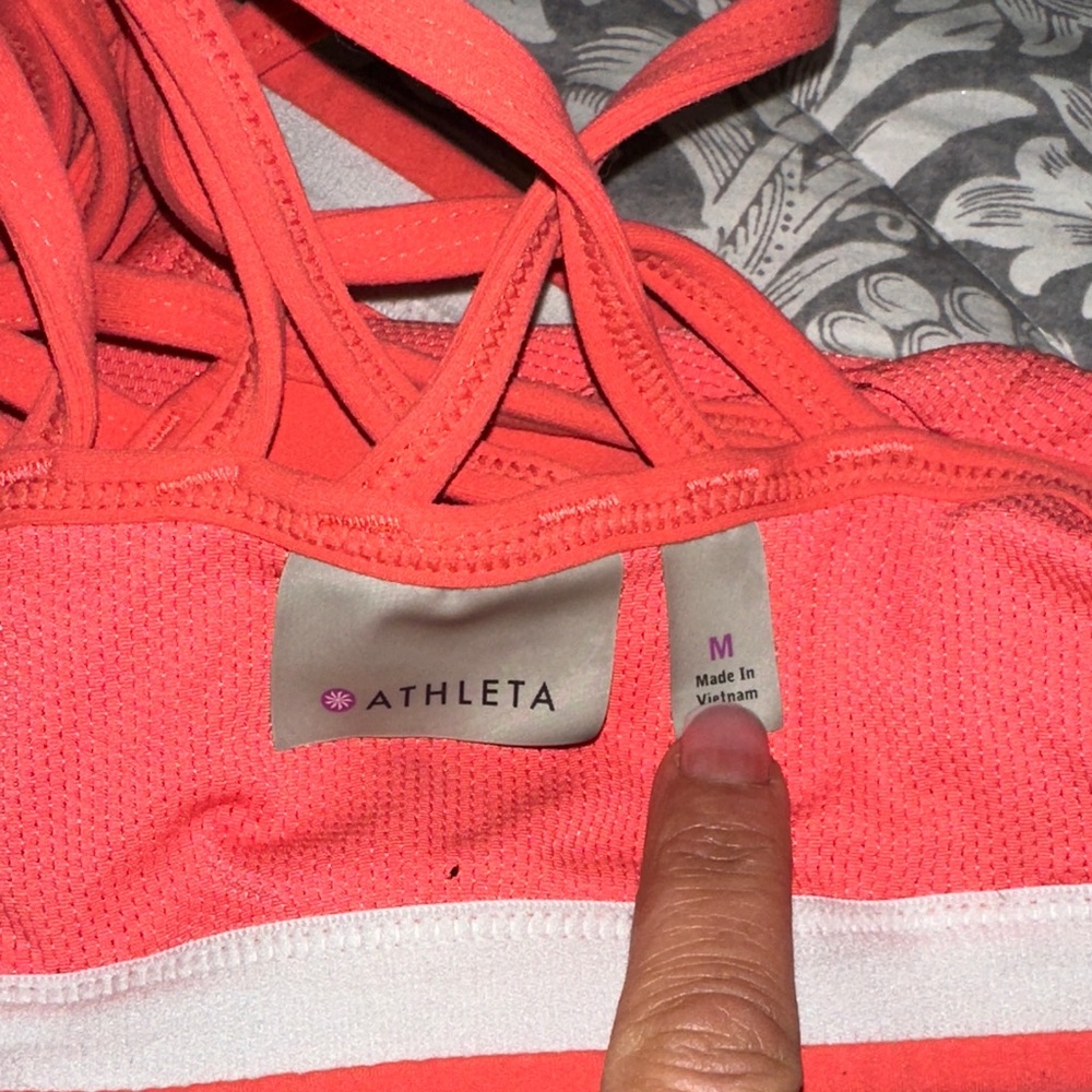 Athleta Bold Red Sports Bra - Picture 3 of 3